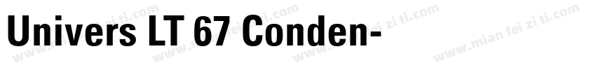 Univers LT 67 Conden字体转换